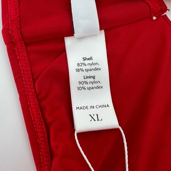 Andie Swim Women's Wyndwood Bikini Top Size XL Cherry Red One Shoulder Padded - Picture 6 of 9